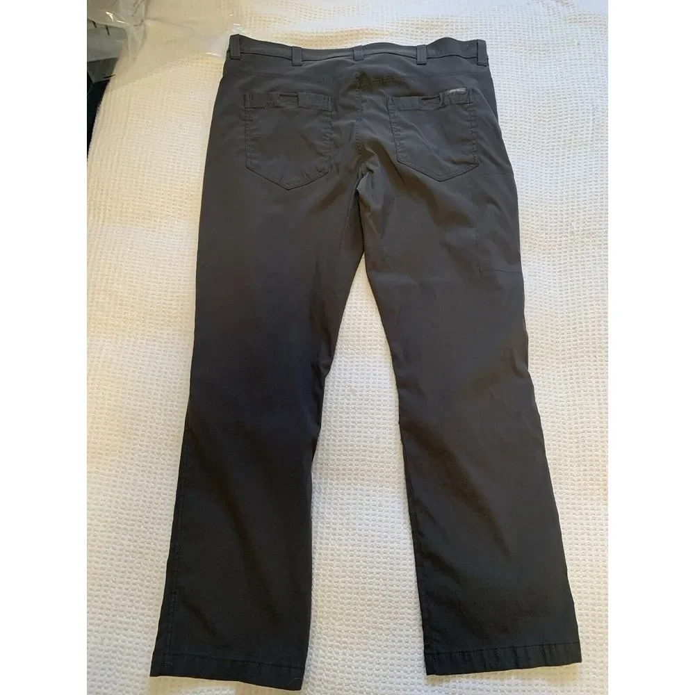 Eddie Bauer Tech Pants Mens 40x30 Grey‎ (actual 39X30) Stretch Hiking Outdoors